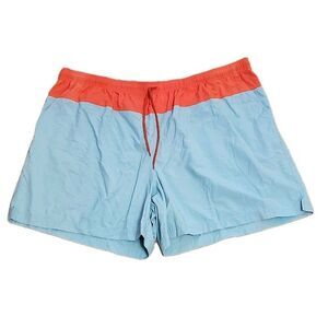 New With Tags Columbia Women's Sz 3X Court Shorts Colorblock Blue Orange
